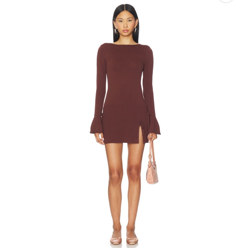 More to Come Misty Knit Pleated Knit Dress